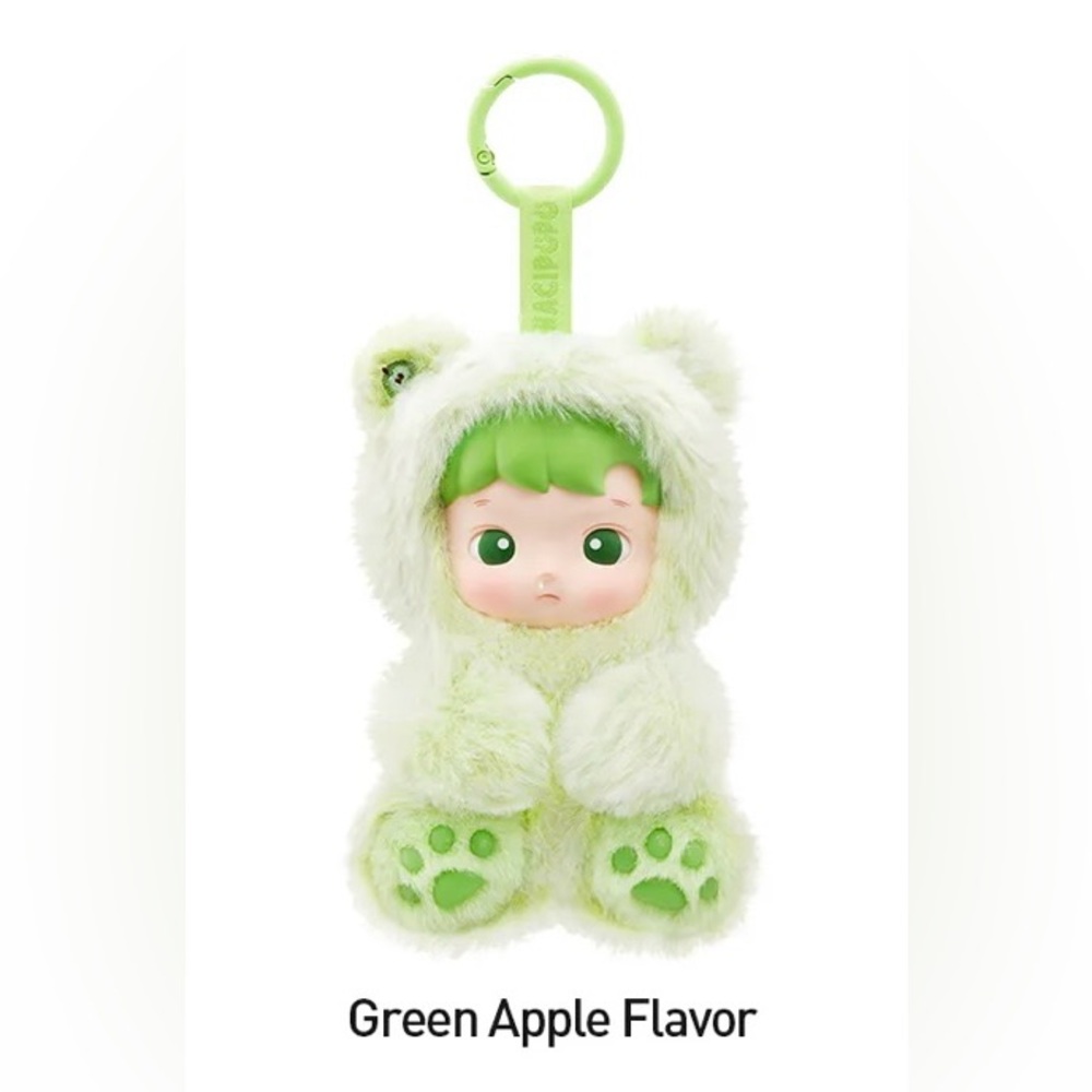 POP MART HACIPUPU Green Apple Flavor Gummy Bear Plush Pendant | w/ Box & Bag 🐻🍏
